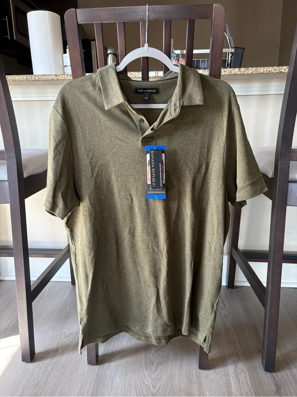 NWT Banana Republic Men's Olive Polo Shirt with Tag